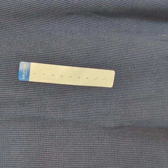 Arizona Navy Blue Thermal Long Sleeve Waffle Knit Shirt Size Large NWT - Picture 4 of 5